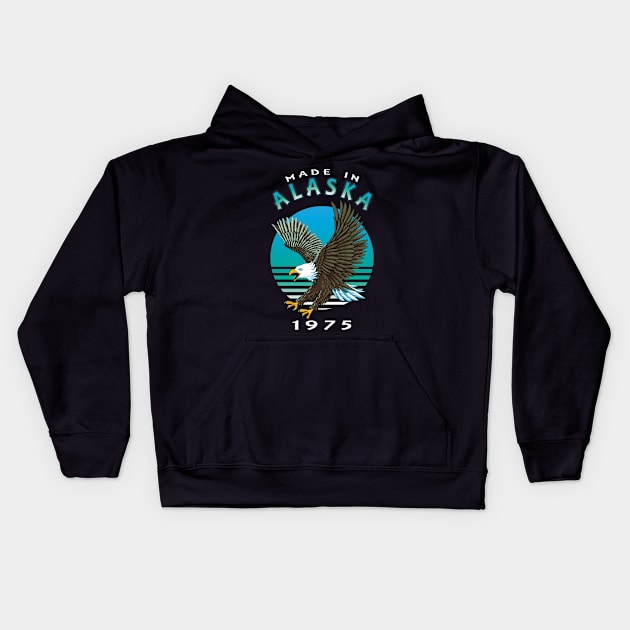 Flying Eagle - Made In Alaska 1975 Kids Hoodie by TMBTM